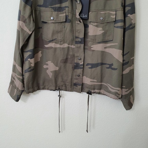Rails Collins Sage Camo Linen Jacket Women's Size Large - Picture 4 of 15